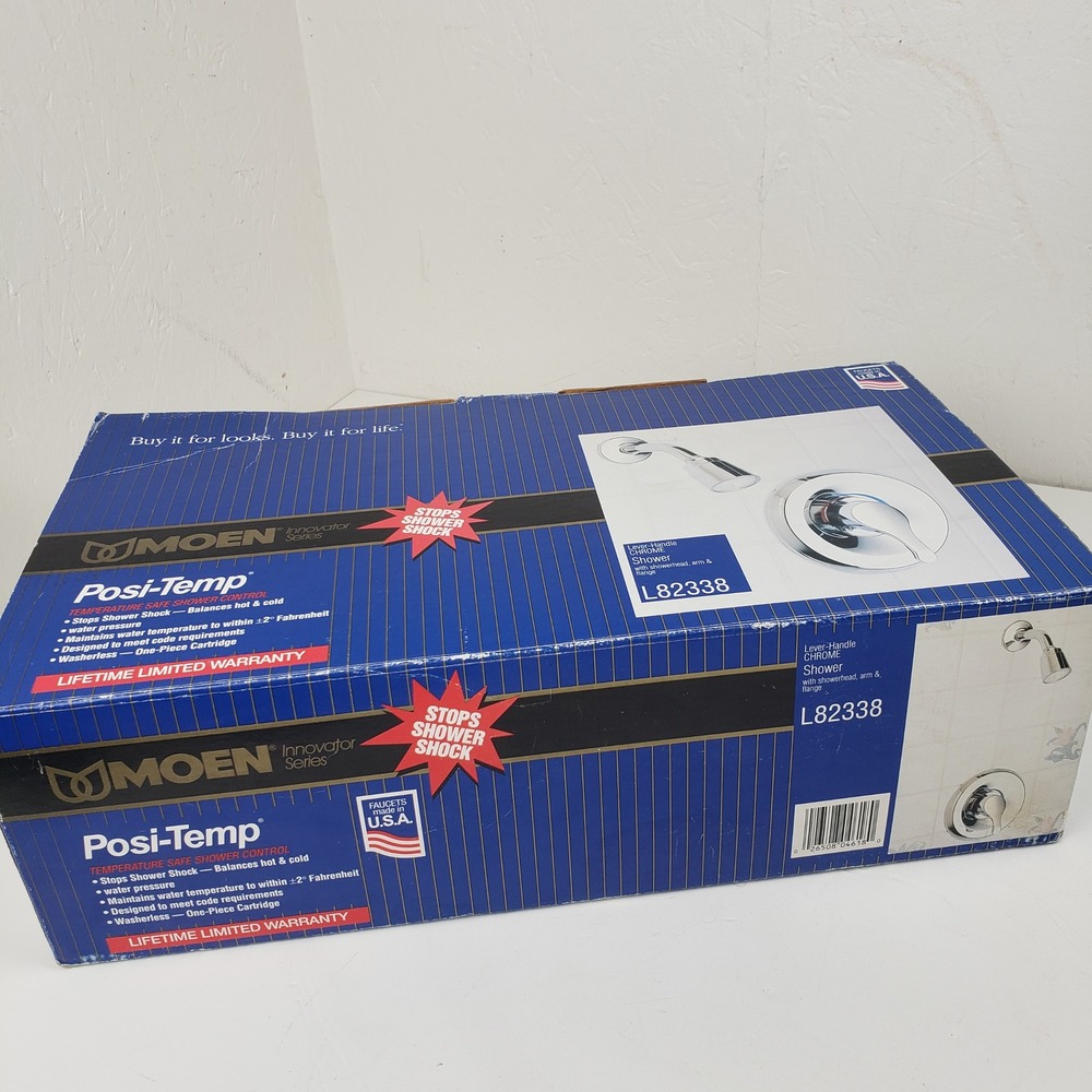 Moen‎ Posi-Temp Chrome Shower Trim Kit with Valve Innovator Series L82338 NEW